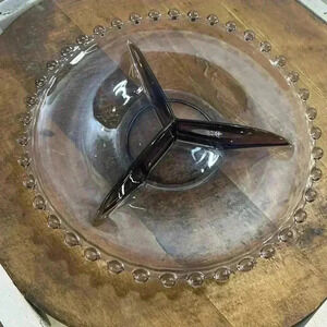 Vintage Candlewick Lavender Divided Snack  Dish from Imperial Glass